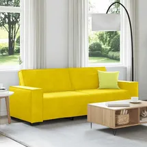 vidaXL 3-Sitzer-Sofa Gelb 180 cm Samt