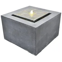Granimex Quader Wasserquelle inkl. LED-Beleuchtung und Pumpe