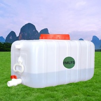 Wassertank Wasserkanister Mit Hahn Wasserbehälter Trinkwasserkanister für Garten Landwirtschaft Bewässerungseimer mit Wasserhahn Camping Wandern Selbstfahrende Tour Trinkwassertank(Size:100L)