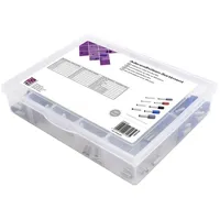 TRU Components T1904C087 Aderendhülsen-Sortiment 4 mm2 Teilisoliert Grau, Rot,