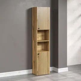trendteam PureBliss Hochschrank 40 x 186 x 31 cm Schwarz Holz