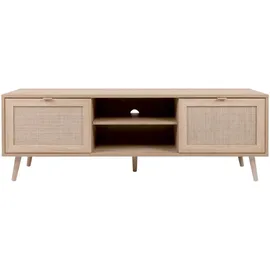 Finori Bali 56A TV-Board 150 x 52 x 40 cm Beige/Rafia Geflecht Holzwerkstoff