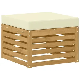 vidaXL Outdoor-Sofagarnitur 4-tlg. Weiß/Creme