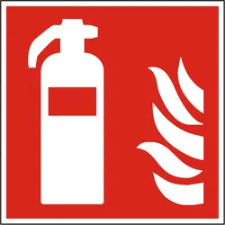 Brandschutzschild Feuerlöscher
