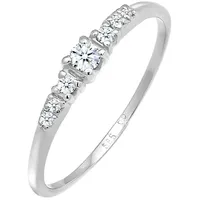 Elli DIAMONDS Verlobungsring Diamanten (0.1 ) 585 Weißgold 52 Damen