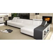 JVmoebel Design Sofa Couch Polster Sitz Eck Garnitur Sofas Leder Textil, Themar WG