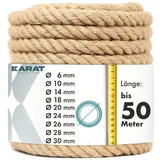KARAT Juteseil Kletterseil 5m 30mm Dicke Juteschnur, Tau Seil aus 100% Natur Jute extra Starke Juteband Schnur, Kordel Garn für Sport, Garten Dekoration, Bastelarbeiten Kratzbaum