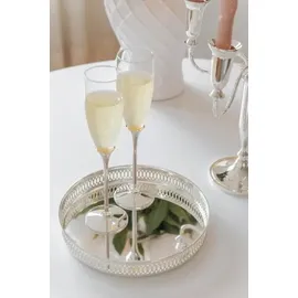 Edzard Tablett Coro, Höhe 3,5 cm, Ø 23 cm, rund, edel versilbert, anlaufgeschützt,