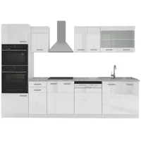 Vicco Küchenzeile R-Line 300 cm Weiß Hochglanz