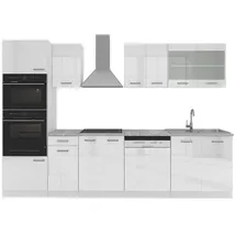 Vicco Küchenzeile R-Line 300 cm Weiß Hochglanz