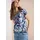 Cecil V-Shirt CECIL, Damen, Gr. M (40), universal blau, Stoff, 50% Modal, 50% Baumwolle, gemustert, comfort fit normal, V-Ausschnitt, normaler Saum, Shirts, mit abgerundetem V-Ausschnitt, Topseller