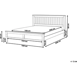 Beliani Holzbett, Dunkelbraun
