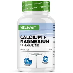Calcium + Magnesium - 2:1 Verhältnis - 180 Tabletten