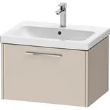 Duravit D-Code Waschtischunterschrank DC4666010910000 Griff Chrom, Taupe Matt, Wandhängend, Auszug 1, 634x400x460 mm