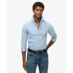 Superdry für Herren. M4010653A Langärmeliges Oxford-Hemd Blau (XL), Lässig, Klassisch, Langarm, Bio-Baumwolle, Nachhaltig
