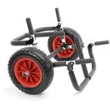 Toboli klappbarer Doppel Transportwagen bis 45 kg für SUP Board, Kanus und Kajaks, Surfwagen mit Polstern und abnehmbare PU-Räder, geräumiger SUP-Wagen 48 x 63 x 36 cm, SUP-Trolley aus Aluminium