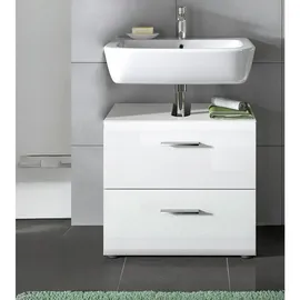inn.furn Waschbeckenunterschrank in Weiß Hochglanz 60 cm Cover