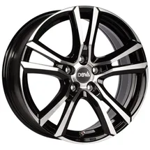 DBV Andorra 7,5 x 17 5 x 100 ET35 Schwarz glänzend