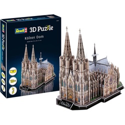Revell® 3D-Puzzle Kölner Dom, 179 Puzzleteile braun|bunt