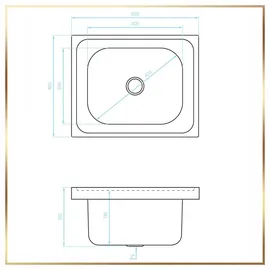 stamar Unterschrank Spülenschrank 50 x 40 x 0 cm Braun