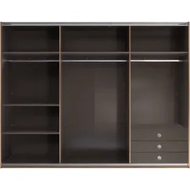 SchlafKONTOR Schwebetürenschrank Bravo 270 x 210 x 60 cm Beige