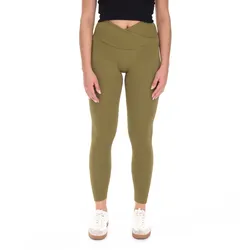 YOU DO YOU Damen Leggings modische Fitness-Hose Workout-Hose Sport-Tights High Waist Yoga-Mode 904991 Khaki - S