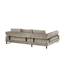 Switch Eckcouch Mikrofaser 3-Sitzer Grau