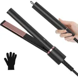 Mini Hair Straightener, Mini Glätteisen, Reise Glätteisen, 2 in 1 Kleins Glätteisen für Kurze haare, Mini HaargläTter Mit Schneller Aufheizung, Ceramic Plates, Geeignet für kurzes Haar und Pony