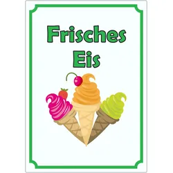HB-Druck Frisches Eis Aufkleber Hochkant A5 (148x210mm)
