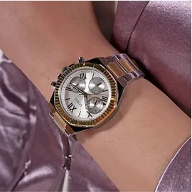 GUESS Damen Multifunktionsuhr EQUALITY GW0769L3 Silber und Gold - Silber