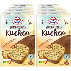 Backfee, Backmischung Schokoflocken Kuchen 480 g, 8er Pack