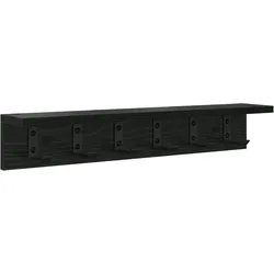 vidaXL Wandmontierter Kleiderständer mit Regal Wandmontiert Schwarze Eiche