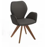 Niehoff Sitzmöbel Colorado Trend-Line Design-Armlehnenstuhl Wild-Nussbaum/Polyester - Braun