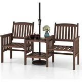 Costway Gartenbank 165 x 60 x 88 cm Braun