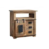 Massivmoebel24 Kommode Mango 80x45x85 natur lackiert Railway #110