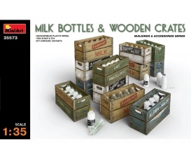 1:35 Milchflaschen mit Holzkisten