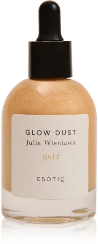 Esotiq Glow Dust Julia Wieniawa Körperöl mit Glitzerteilchen Farbton Gold 50 ml