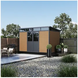 Weide Gartenhaus 3,48 x 2,12 m Braun