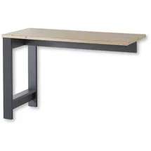 Stella Trading JASMIN Schreibtisch Winkel in Graphit, Artisan Eiche Optik - Eckschreibtisch Erweiterung für mehr Arbeitsfläche - Landhausstil Büromöbel Komplettset - 120 x 76 x 50 cm (B/H/T)