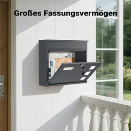 Wiltec Briefkasten V12 Anthrazit