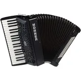 Hohner Bravo Line Facelift III Chromatisches Piano-Akkordeon mit Tasche 80 Bass Schwarz