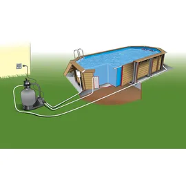 INFINITE SPA Poolfilter Set 300 schwarz 2,5 m3/h