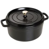 Staub Cocotte 26 cm rund schwarz