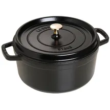 Staub Cocotte 26 cm rund schwarz