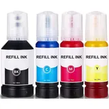 inkpro Nachfüllset kompatibel mit Epson Ecotank 113, 350 ml Nachfülltinte (für Epson, Ecotank ET-16150, ET-16600, ET-16650, ET-5100, ET-5150, ET-5160, ET-5170, ET-5800, ET-5850, ET-5880, L15150, EcoTank Pro ET-5800, ET-5850, ET-5880, x 350 ml)