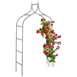 Relaxdays Rosenbogen 255 cm hoch Schwarz