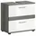 VCM Waschbeckenunterschrank 2 Schubladen 40 x 55 cm Grau/Weiß hochglanz