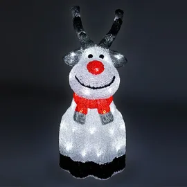 Mojawo Acryl Elch 45 LEDs Kaltweiß-mlk093