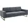 Homcom Sofa Stoffsofa Sitzmöbel Kissen Armlehne Leinen dunkelgrau 200 x 82 cm