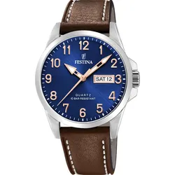 Festina Quarz Herren Klassik F20358/b - blau,braun - 41mm